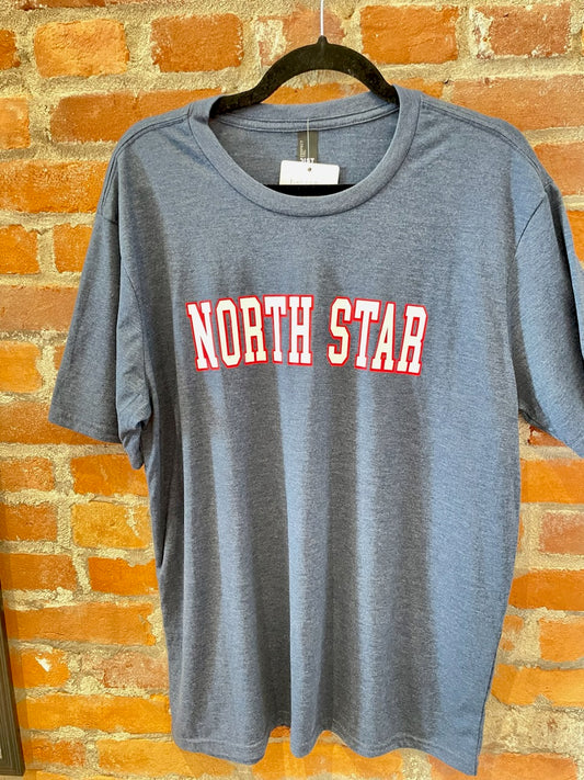 North Star Block Adult Tee - Navy Frost